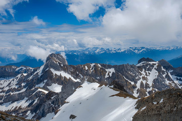 Säntis und umliegende Berge in der Schweiz