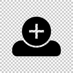 doctor, person with medical cross. On transparent background.