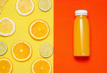 Orange lemon lime bottle juice