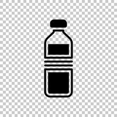 bottle of water, simple icon. On transparent background.