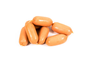 sausages on a white background