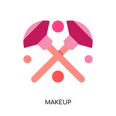 makeup logo isolated on white background