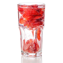 Glass strawberry lemonade