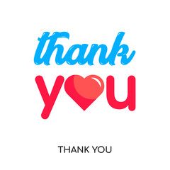 thank you logo isolated on white background