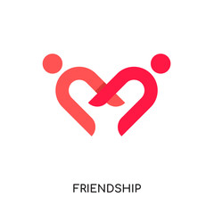 friendship logo isolated on white background