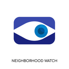 neighborhood watch logo isolated on white background