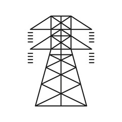Vector illustration. Electric tower icon. Electricity icon suitable for info graphics, websites and print media and interfaces.