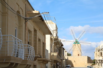 Ta 'Kola windmill in Xaghra on the island of Gozo Malta