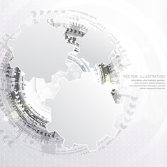 Technology background and abstract digital tech circle. Vector illustration. EPS 10.