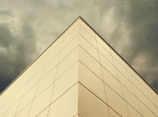 Abstract architecture. Close up of a modern building facade.