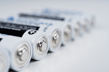 AA or R6 batteries in a row.