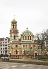 Fototapeta na wymiar Alexander Nevsky cathedral in Lodz. Poland