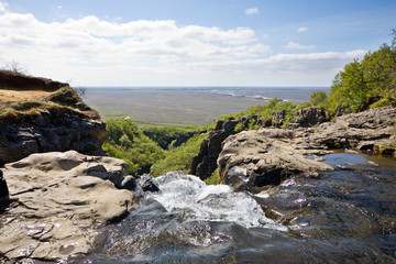 Waterfall And View, Iceland