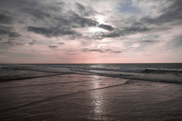 Obraz premium Abendstimmung am Strand von El Cotillo