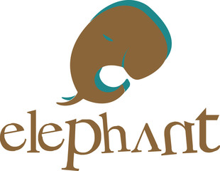 Naklejka premium elephant logo