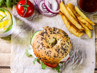 Homemade chicken burger