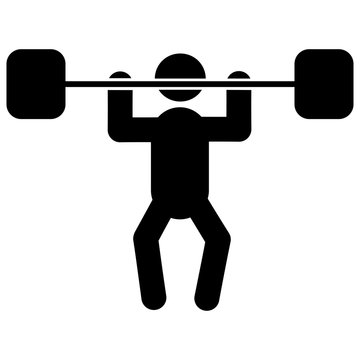 Weightlifter glyph icon
