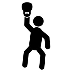 Weightlifter glyph icon