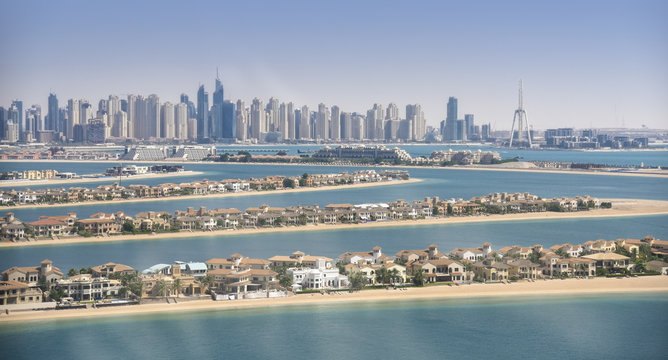 Panorama of Dubai Marina, UAE