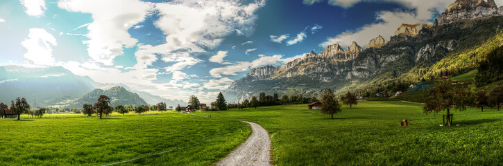 Route to Walenstadt, showing Churfirsten