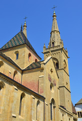 Fototapeta na wymiar The Collegiate Church of Neuchatel