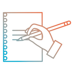 hand writing with pencil graphite vector illustration design