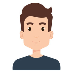 young man avatar character vector illustration design