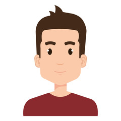 young man avatar character vector illustration design