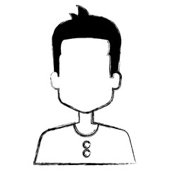 young man avatar character vector illustration design