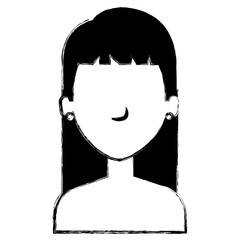 beautiful and young woman shirtless character vector illustration design