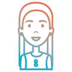 beautiful woman avatar character vector illustration design