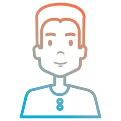 young man avatar character vector illustration design