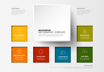 Vector Minimalist colorful Infographic template