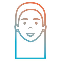 beautiful woman head avatar character vector illustration design