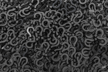 Dark question marks background