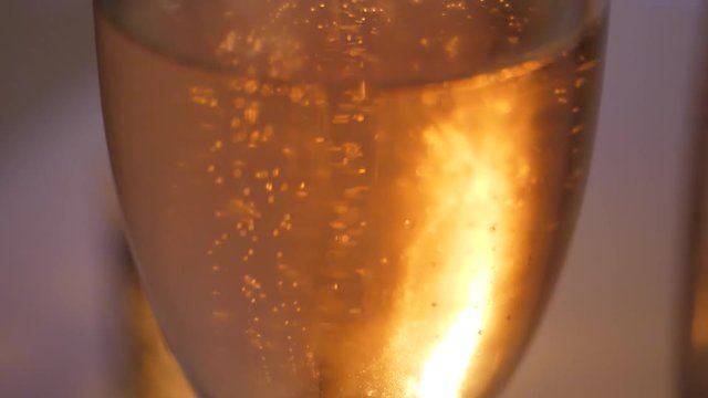 slow motion champagne bubles
