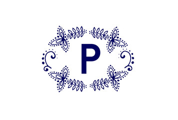 Luxury Letter P  Logo Design. Simple  Elegant Monogram Vector.