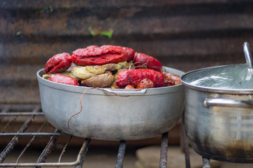 venezuelan food on barbecue