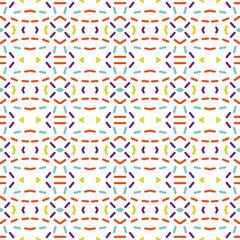 Ancient Geometric pattern in repeat. Fabric print. Seamless background, mosaic ornament, ethnic style. 