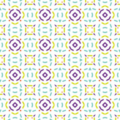 Naklejka premium Ancient Geometric pattern in repeat. Fabric print. Seamless background, mosaic ornament, ethnic style. 
