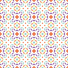 Ancient Geometric pattern in repeat. Fabric print. Seamless background, mosaic ornament, ethnic style. 