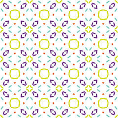 Ancient Geometric pattern in repeat. Fabric print. Seamless background, mosaic ornament, ethnic style. 