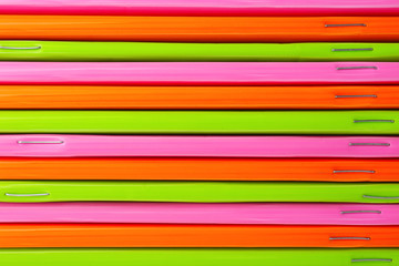 Different color notebooks, closeup