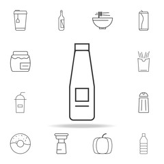 milk bottle line icon. Detailed set of web icons and signs. Premium graphic design. One of the collection icons for websites, web design, mobile app