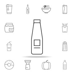 milk bottle line icon. Detailed set of web icons and signs. Premium graphic design. One of the collection icons for websites, web design, mobile app