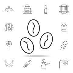 Icon coffee bean line icon. Detailed set of web icons and signs. Premium graphic design. One of the collection icons for websites, web design, mobile app