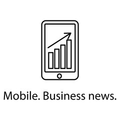 mobile business chart icon. Element of web icon with name for mobile concept and web apps. Detailed mobile business chart icon can be used for web and mobile. Premium icon