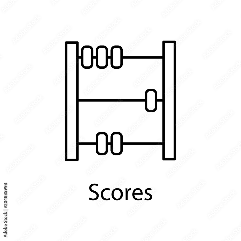 Poster scores icon. element of web icon with name for mobile concept and web apps. detailed scores icon can