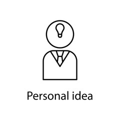 persanal idea icon. Element of web icon with name for mobile concept and web apps. Detailed persanal idea icon can be used for web and mobile. Premium icon