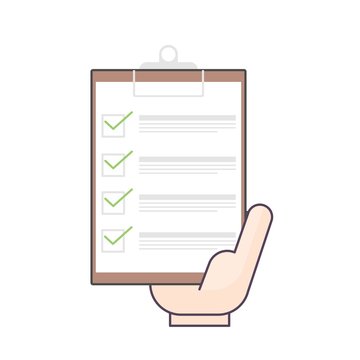Vector Illustration To Do List Board. Icon Survey or Checklist board
